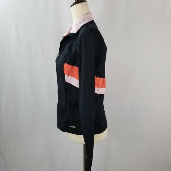 Victoria"s Secret VSX Black Pink White Zip Up Jacket Size Small - Picture 2 of 5